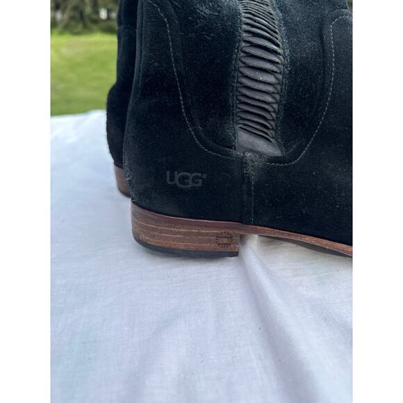 Ugg Black leather boots - Picture 2 of 9